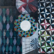 Maren Schimmer, 2021, „Das Zögern hat noch nie gute Geschichten erzählt“, 40 x 30 cm, Buntstift und Ölfarbe auf Holz, Foto: Miguel Hahn