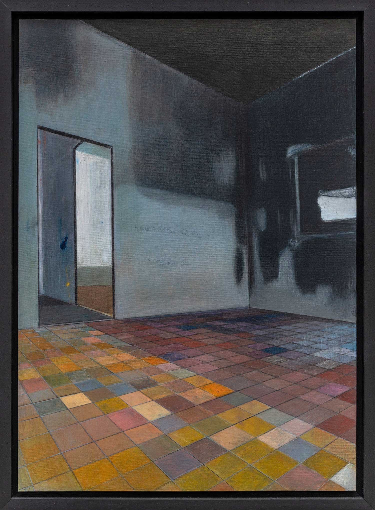 Maren Schimmer, 2021, „Dolcefarniente“, 70 x 50 cm, Buntstift und Ölfarbe auf Malkarton, Foto Helge Mundt