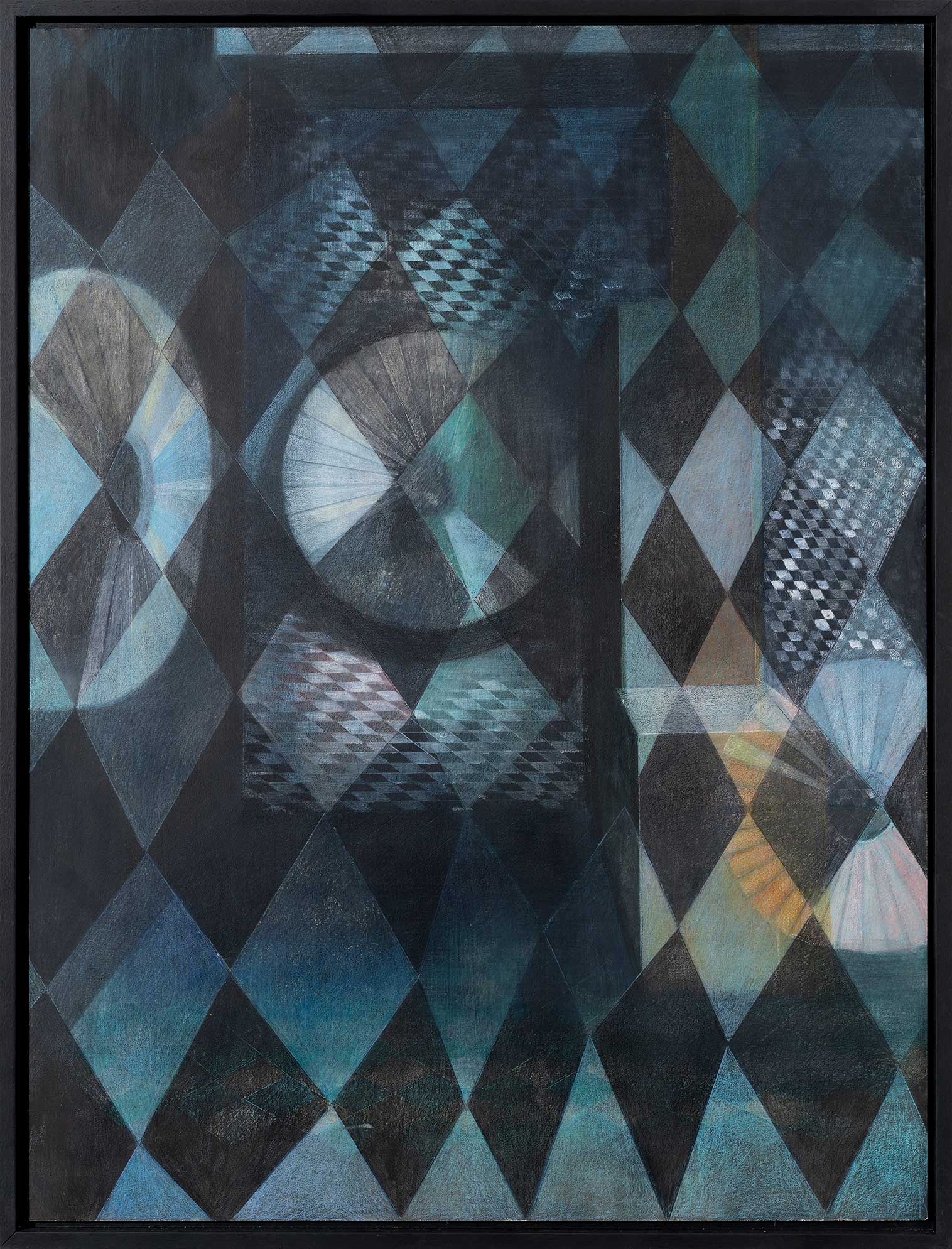 Maren Schimmer, 2019, „Die Rückkehr der Undine“, 120 x 90 cm, Buntstift, Aquarellfarbe, Tusche und Deckweiß auf Holz, Foto: Miguel Hahn