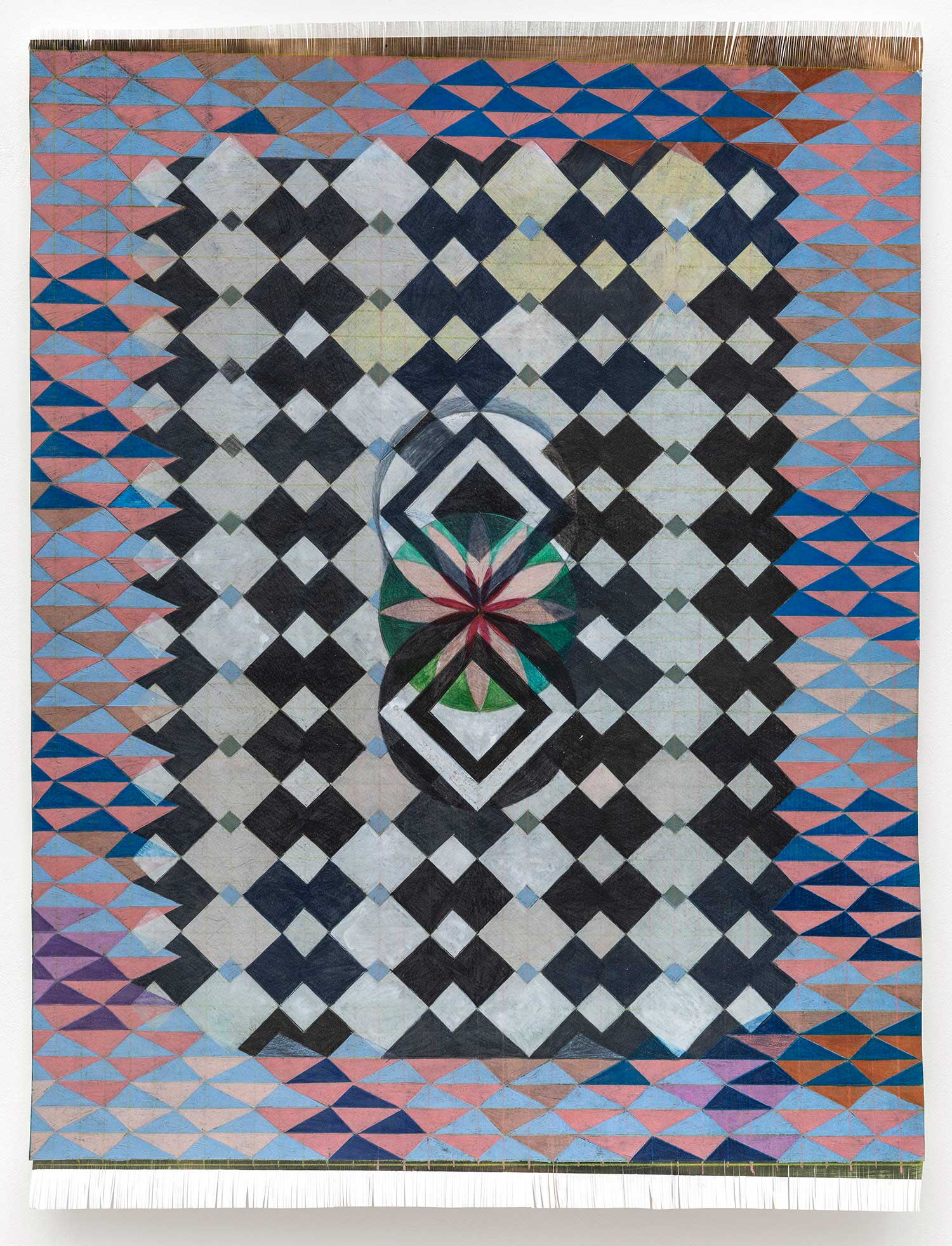 Maren Schimmer, „Zaungast“, 2022, 94 x 72 cm, Buntstift und Aquarellfarbe auf Papier, Foto Helge Mundt